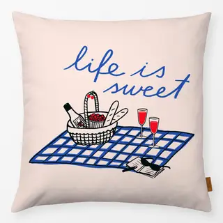 Kissen Picknick Sommer Spruch
