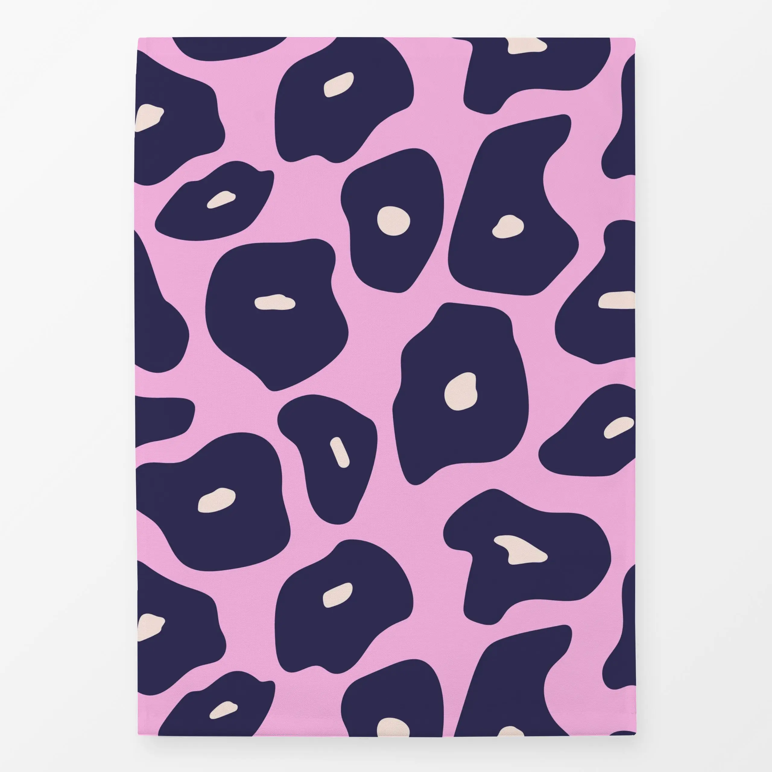 Geschirrtücher Poppy Pattern Blue Smal - Blumen & Florales, Herbst, Symbole & Muster - von „Jana Moßmann"; Retro, pink, patt...
