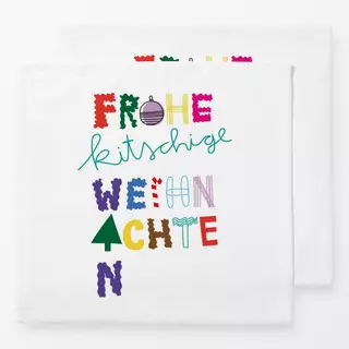 Servietten Frohe kitschige Weihnachten