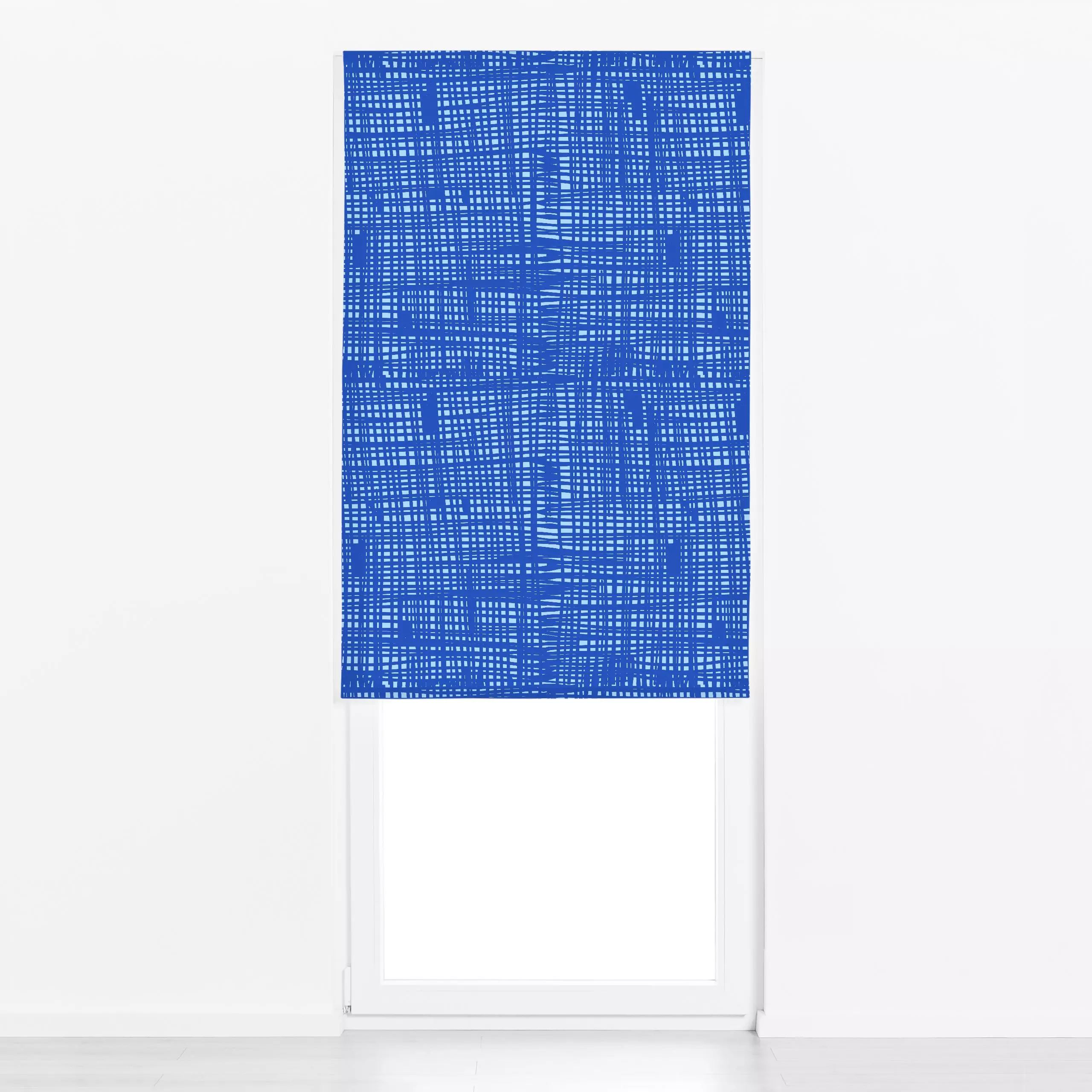 Raffrollo Organische Streifen NO1 marine - Symbole & Muster - von „Ursula Tücks"; abstrakt, Streifen, Kissen, blau, hellblau...