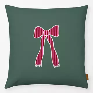 Kissen Weihnachtsschleife Grün