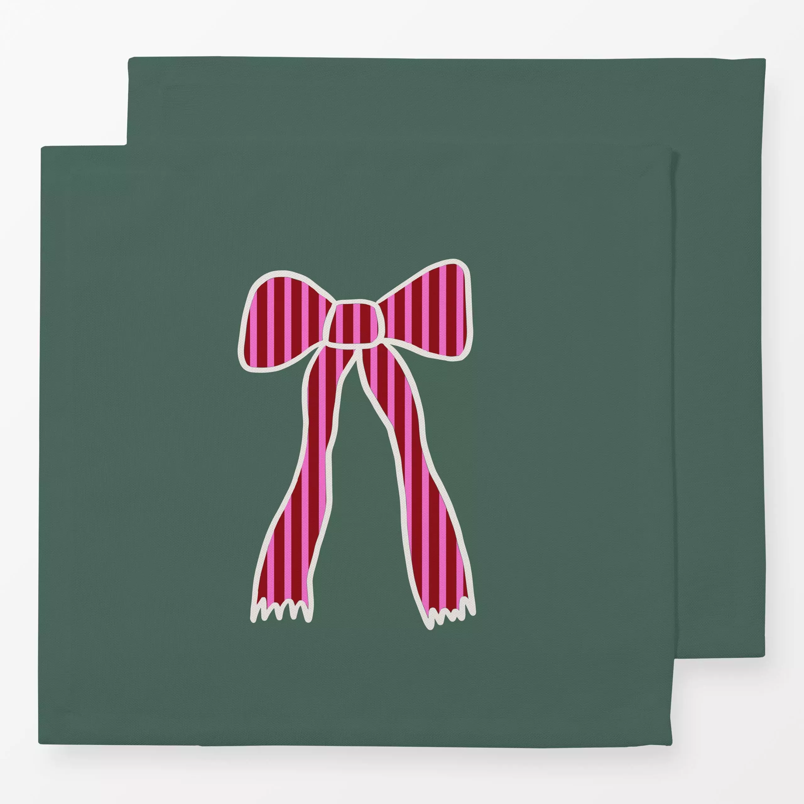 Servietten Weihnachtsschleife Grün - Weihnachten, Winter - von „Patries Elisabeth"; Weihnachten, pink, Weihnachtsdeko, schle...