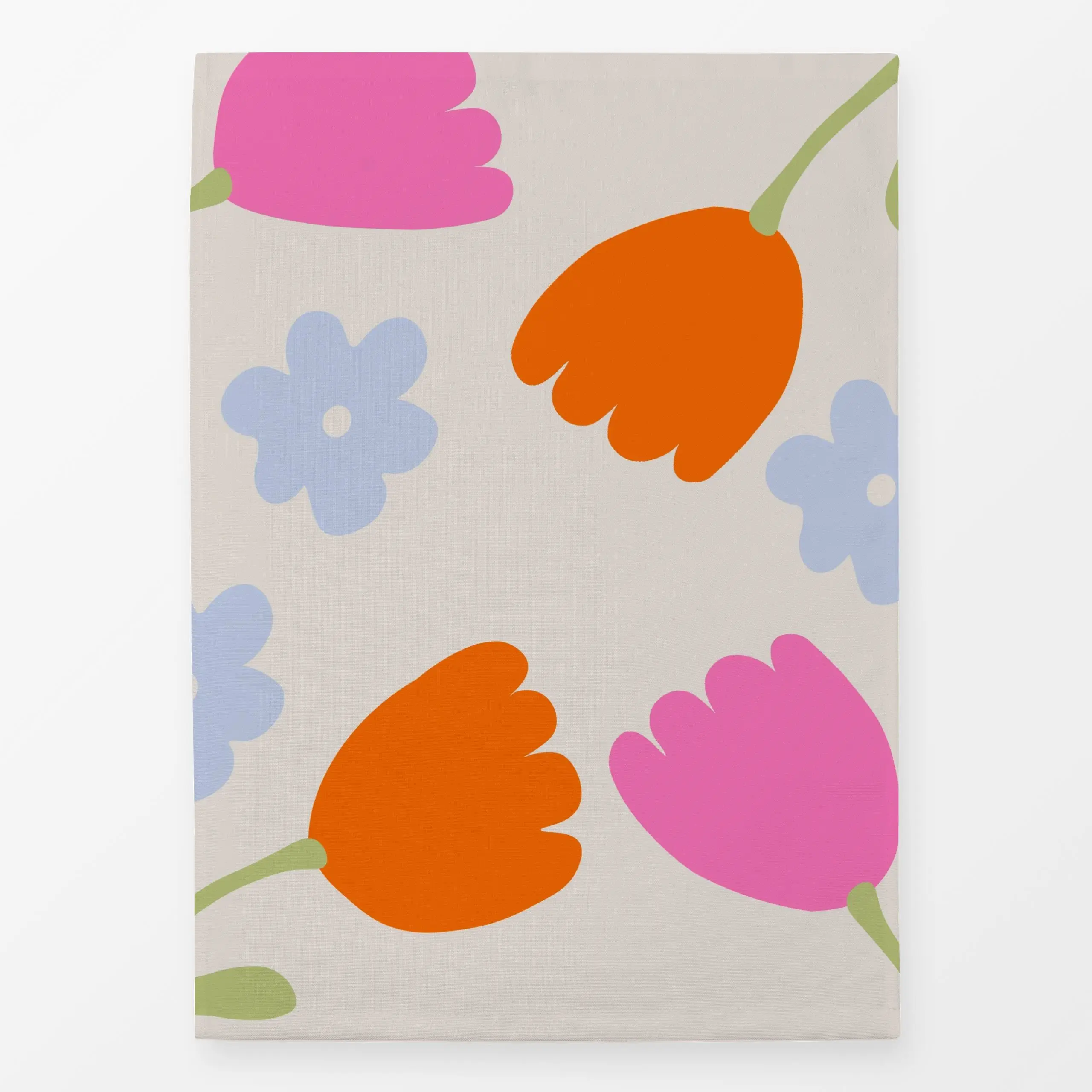 Geschirrtücher Tulpen Frühlingsblumen Beige - Blumen & Florales, Frühling, Ostern - von „Alisa Knöß"; skandinavisch, Wildblu...