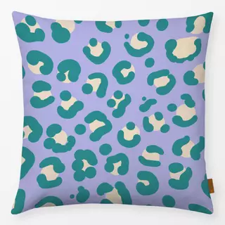 Kissen Leopardenmuster lila grün