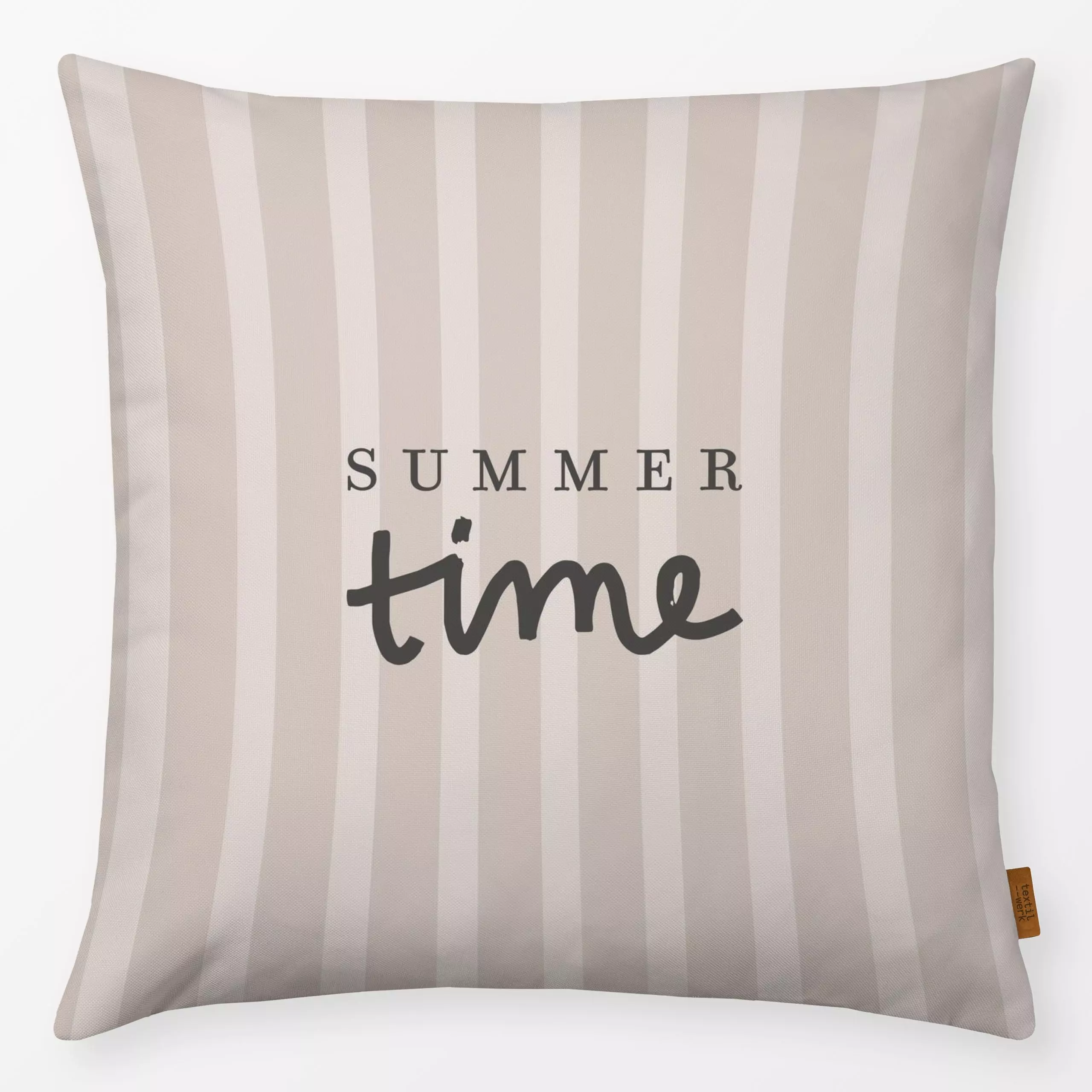 Kissen Summer Time - Sprüche & Schriftzüge, Symbole & Muster - von „Kruth Design"; Streifen, Sommer, Spruchkissen, outdoor, ...