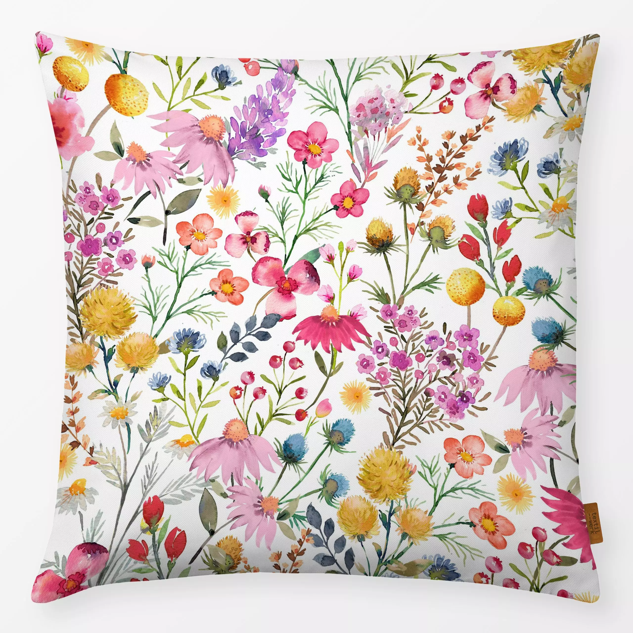 Kissen Delicate Botanical Watercolor - Blumen & Florales, Herbst, Pflanzen & Botanik - von „Ninola Design "; Blumen, Pflanze...