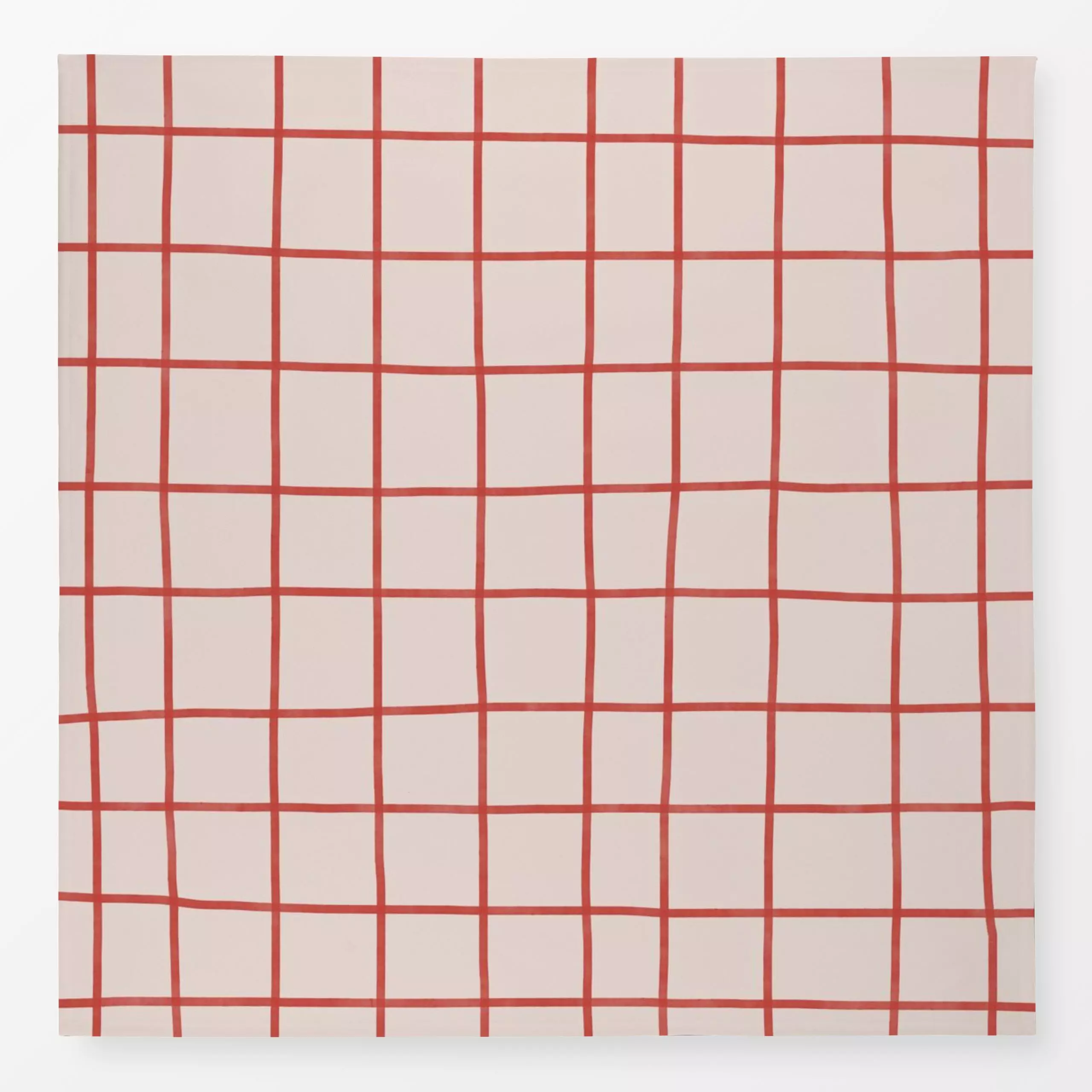 Tischdecke Red Grid - Weihnachten, Symbole & Muster - von „Menina Lisboa "; minimal, grid, minimalistisch