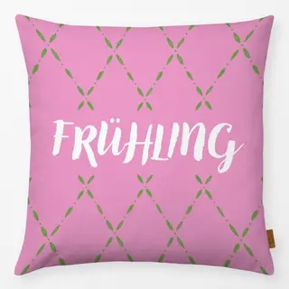 Kissen Frühling Schriftzug