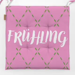 Sitzkissen Frühling Schriftzug
