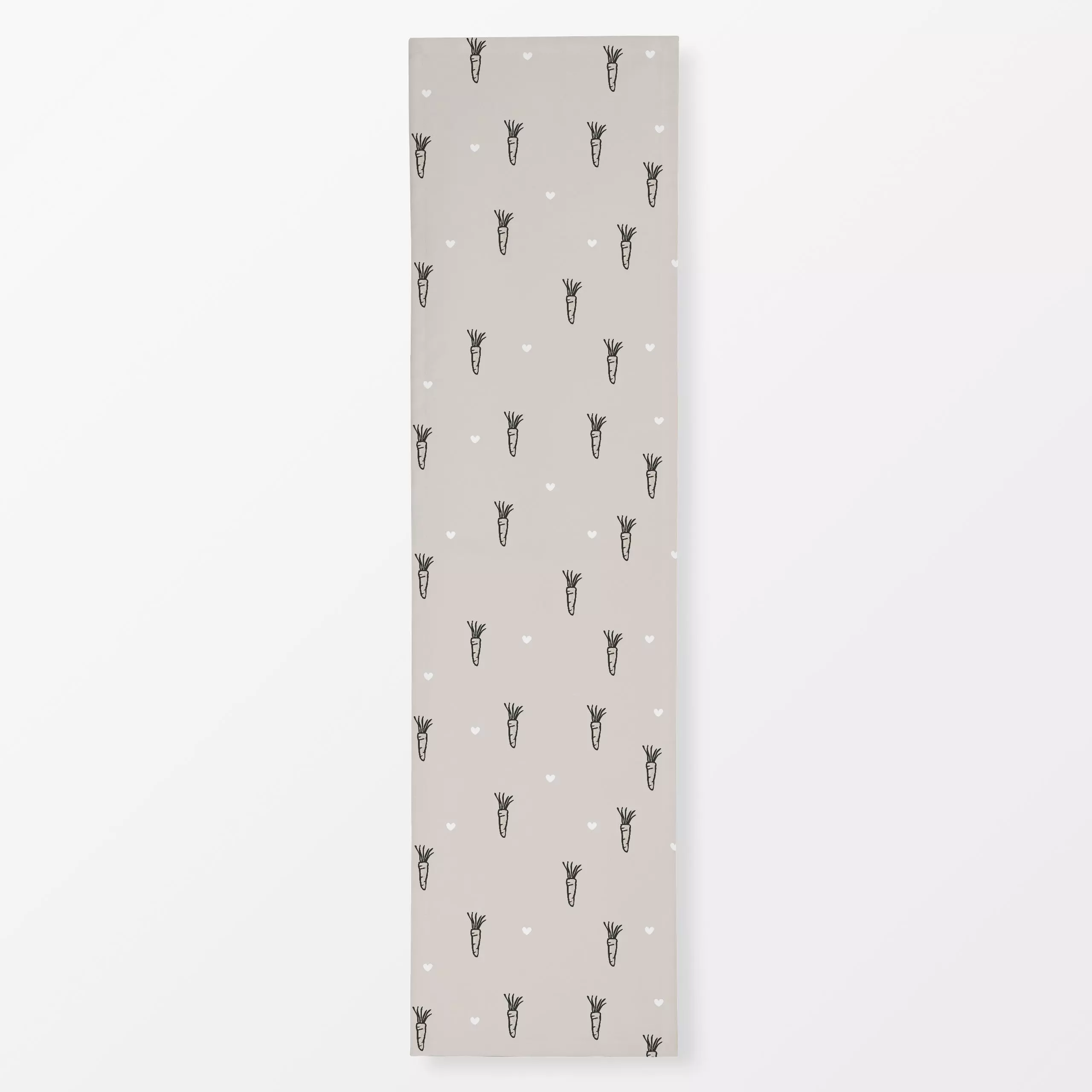 Tischläufer Möhre mit Herz Beige - Frühling - von „Alisa Knöß"; Hase, Herzen, modern, Ostern, Osterdekoration, karotte, Oste...