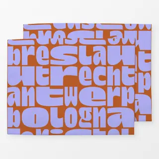 Tischset Glasgow bis Bristol