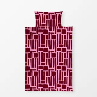 Bettwäsche Kirschrot Color Blocks