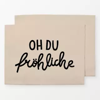 Tischset Oh du Fröhliche Beige