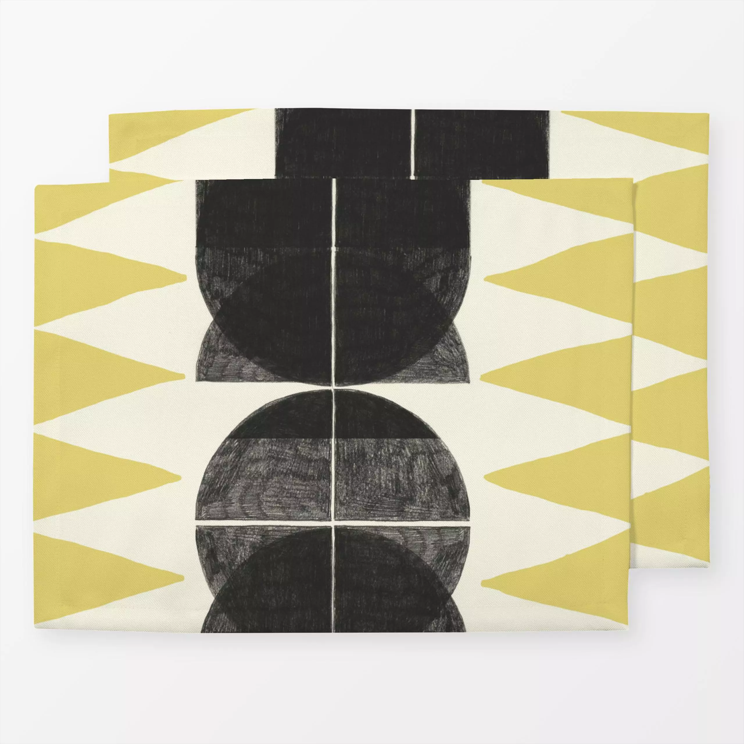 Tischset Geomabstrakt 01, gemustert, von BOUDOIR BOBO