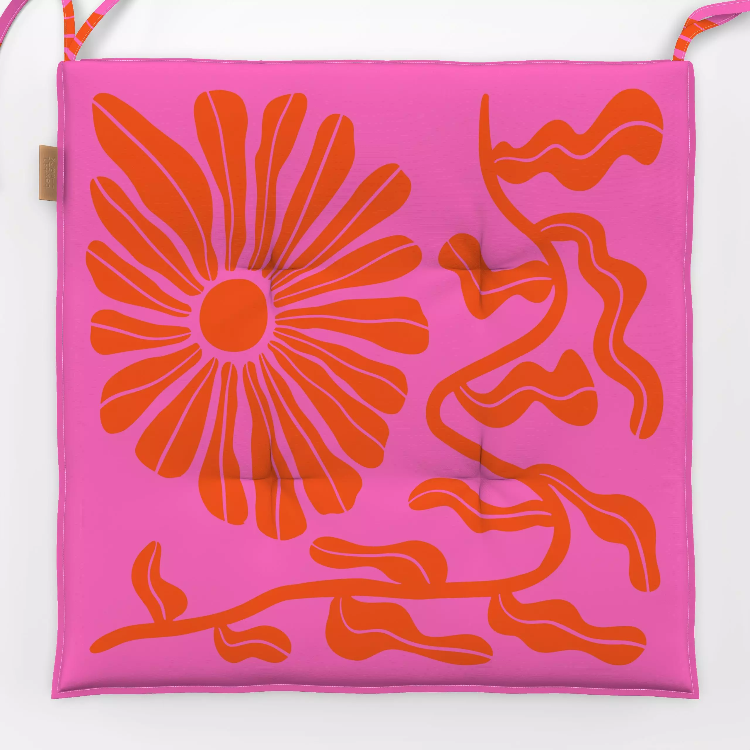 Sitzkissen Blumen Sommer Pink 9 - Blumen & Florales, Symbole & Muster, Pflanzen & Botanik - von „Uta Naumann"; boho, abstrak...