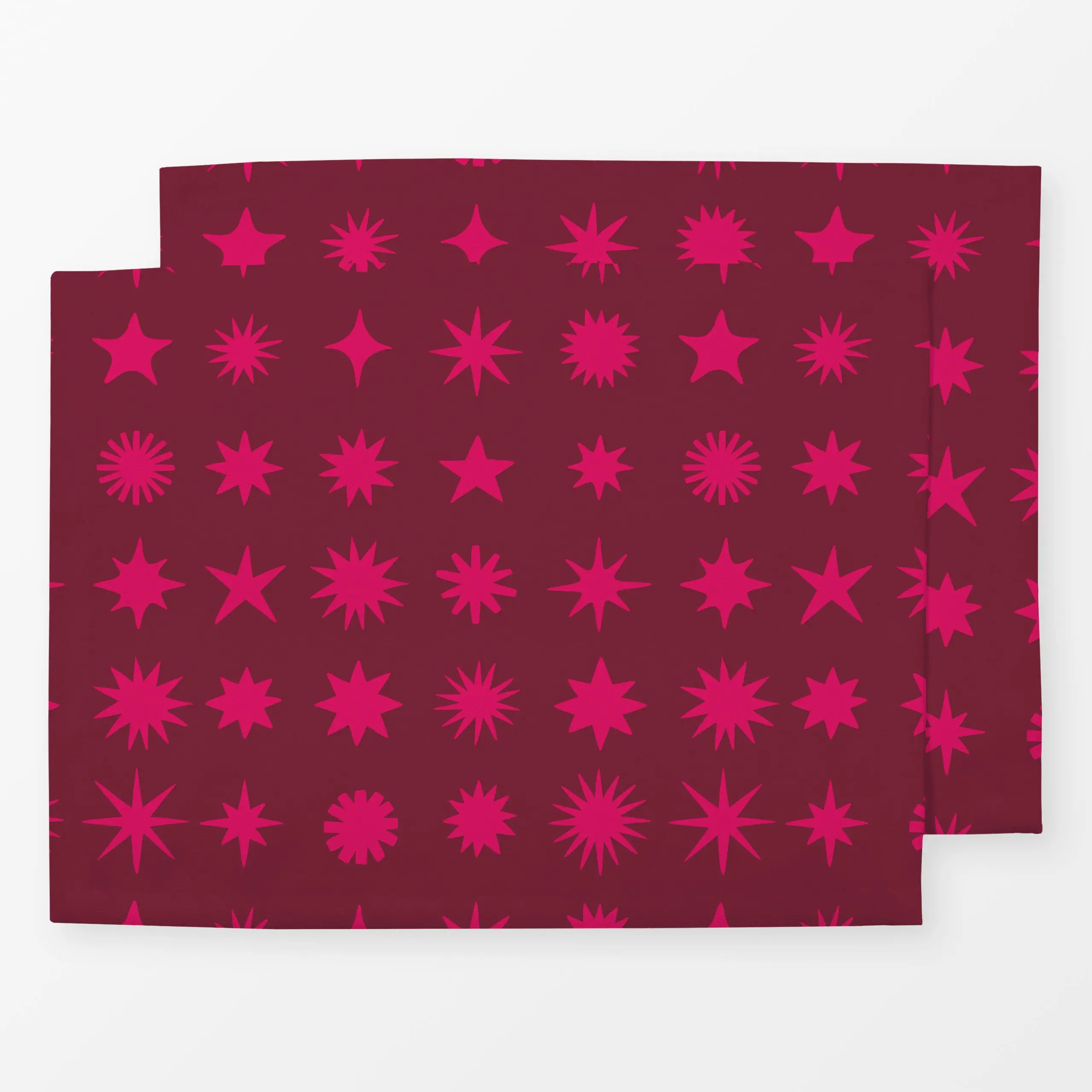Tischset Sterne rot pink - Weihnachten, Winter, Symbole & Muster - von „Studio Kesse"