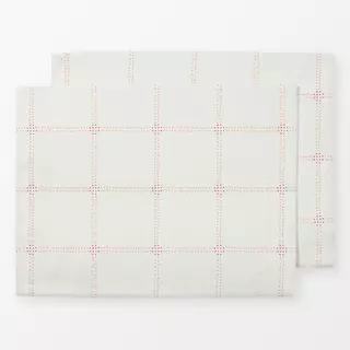 Tischset Dotted Plaid coral