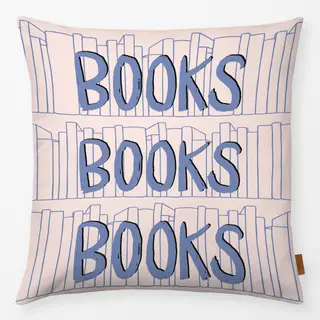 Kissen Bücher Spruch Lesen Blau Rosa