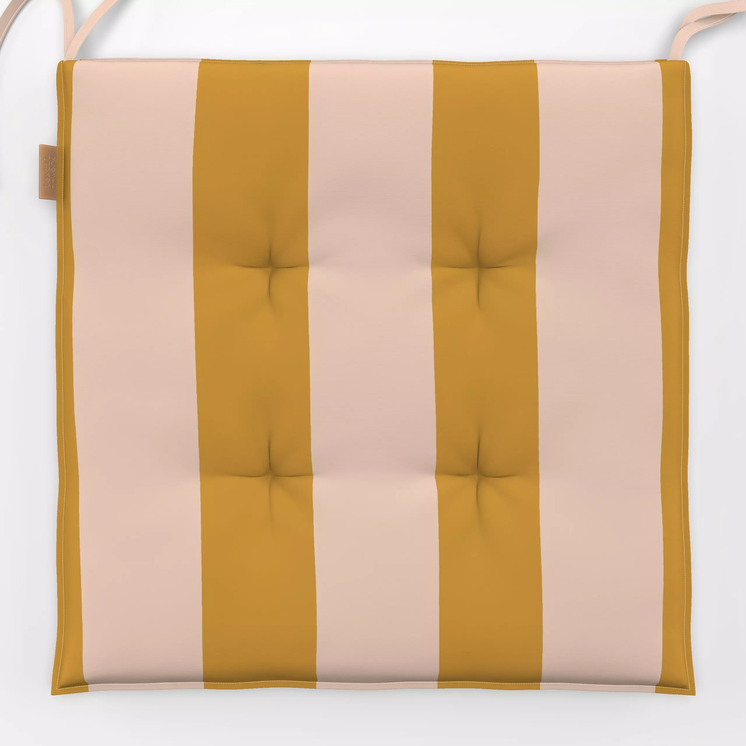 Sitzkissen Sommer vibes streifen - Symbole & Muster - von „Lena Yokota"; Streifen, rosa, gelb, gestreift, lenayokota, Streif...