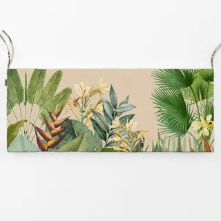 Bankauflage Tropischer Dschungel beige