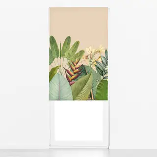 Raffrollo Tropischer Dschungel beige