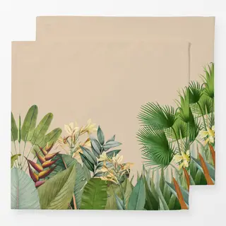Servietten Tropischer Dschungel beige