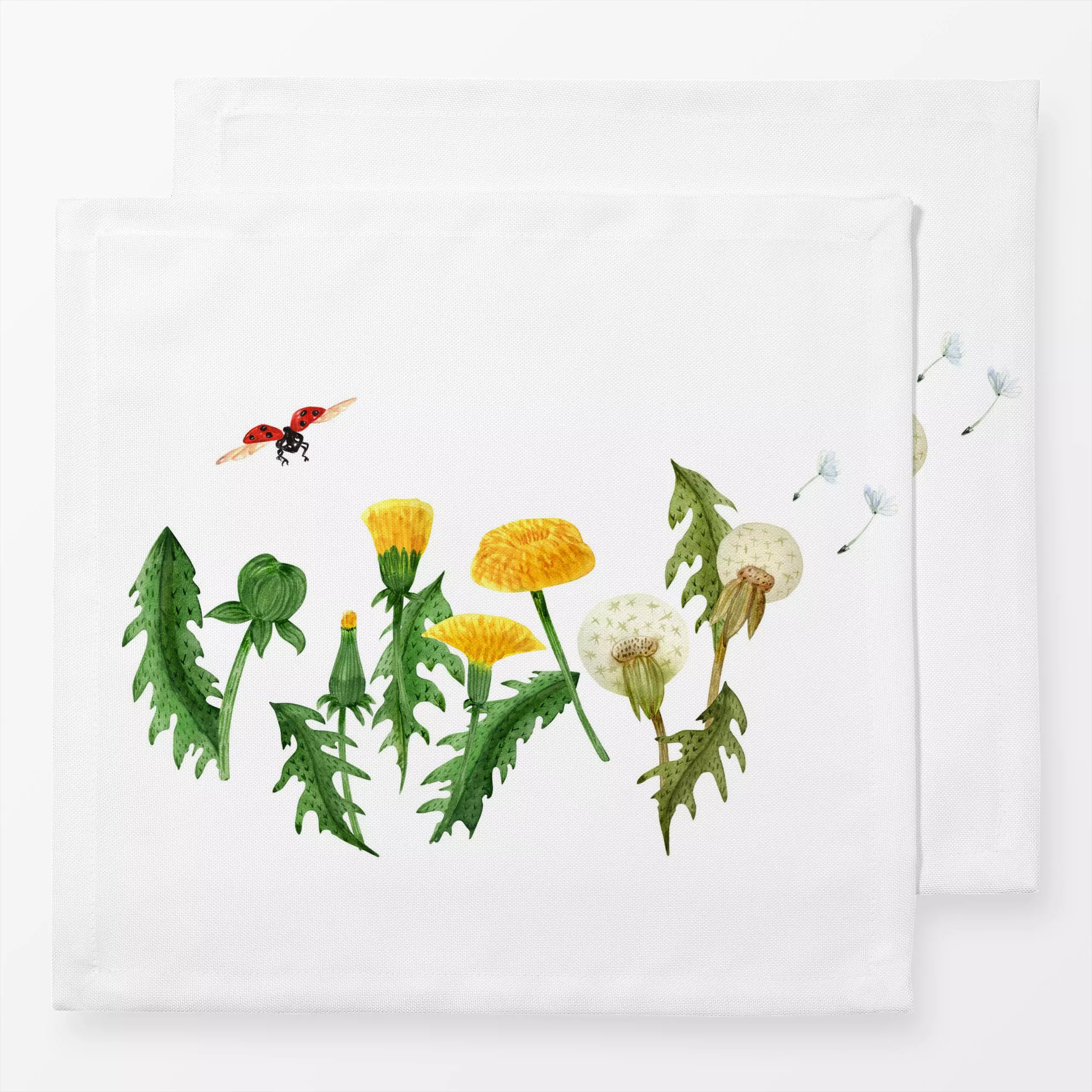 Servietten Lebenszyklus Löwenzahn - Sommer, Pflanzen & Botanik - von „Uta Naumann"; Blumen, Kräuter, Garten, Wildblumen, Som...