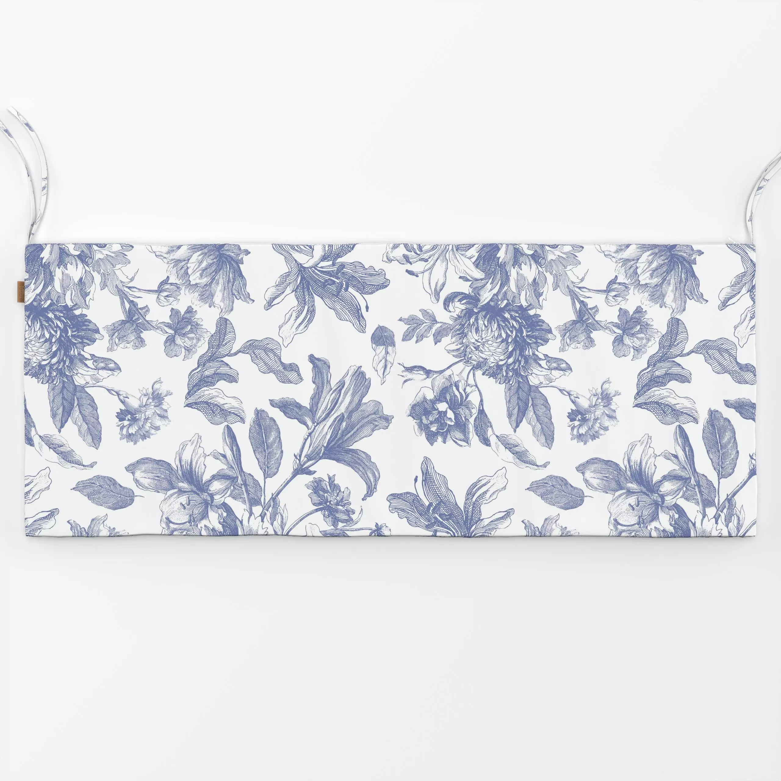 Bankauflage Blaue Blumen - Toile DeJouy - Blumen & Florales, Retro & Vintage - von „Uta Naumann“; Blumen, Garten, Hygge, Som...