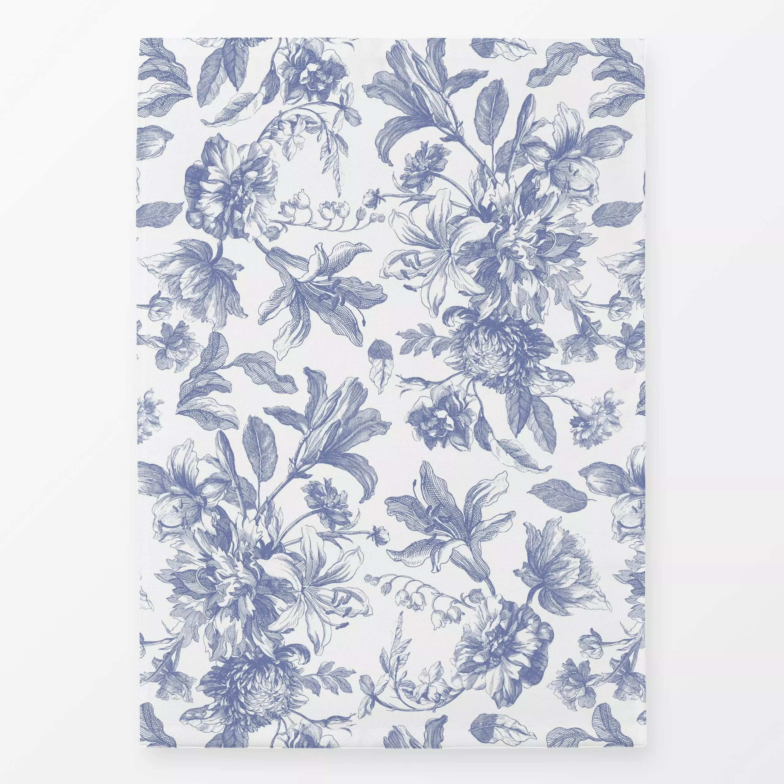 Geschirrtücher Blaue Blumen - Toile DeJouy - Blumen & Florales, Retro & Vintage - von „Uta Naumann"; Blumen, Garten, Hygge, ...