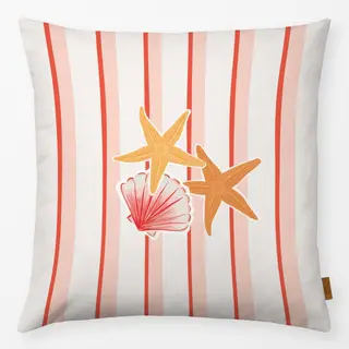 Kissen Streifen koralle