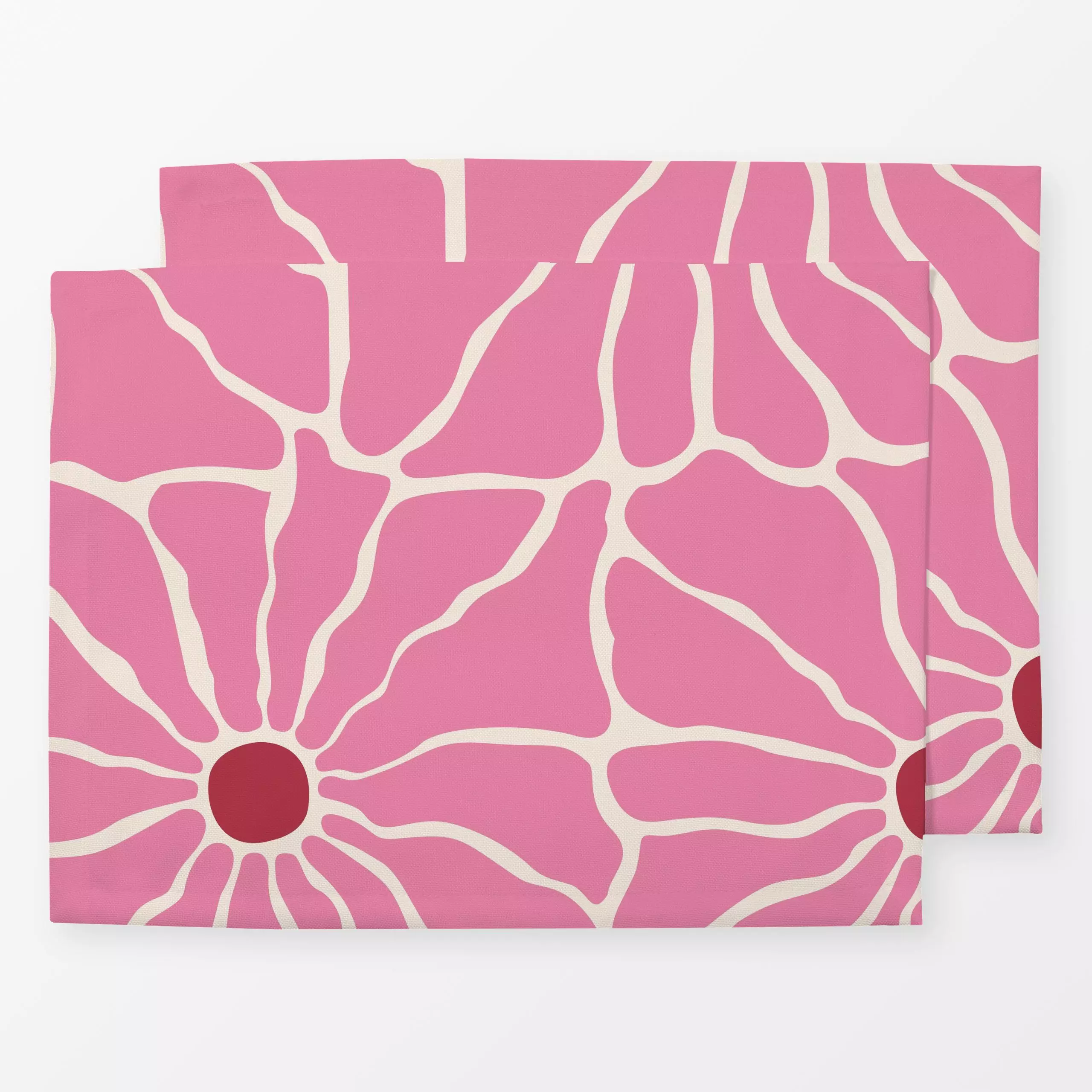 Tischset Sommerblumen Muster pink, Blumen, gemustert, Sommer, von Heyduda