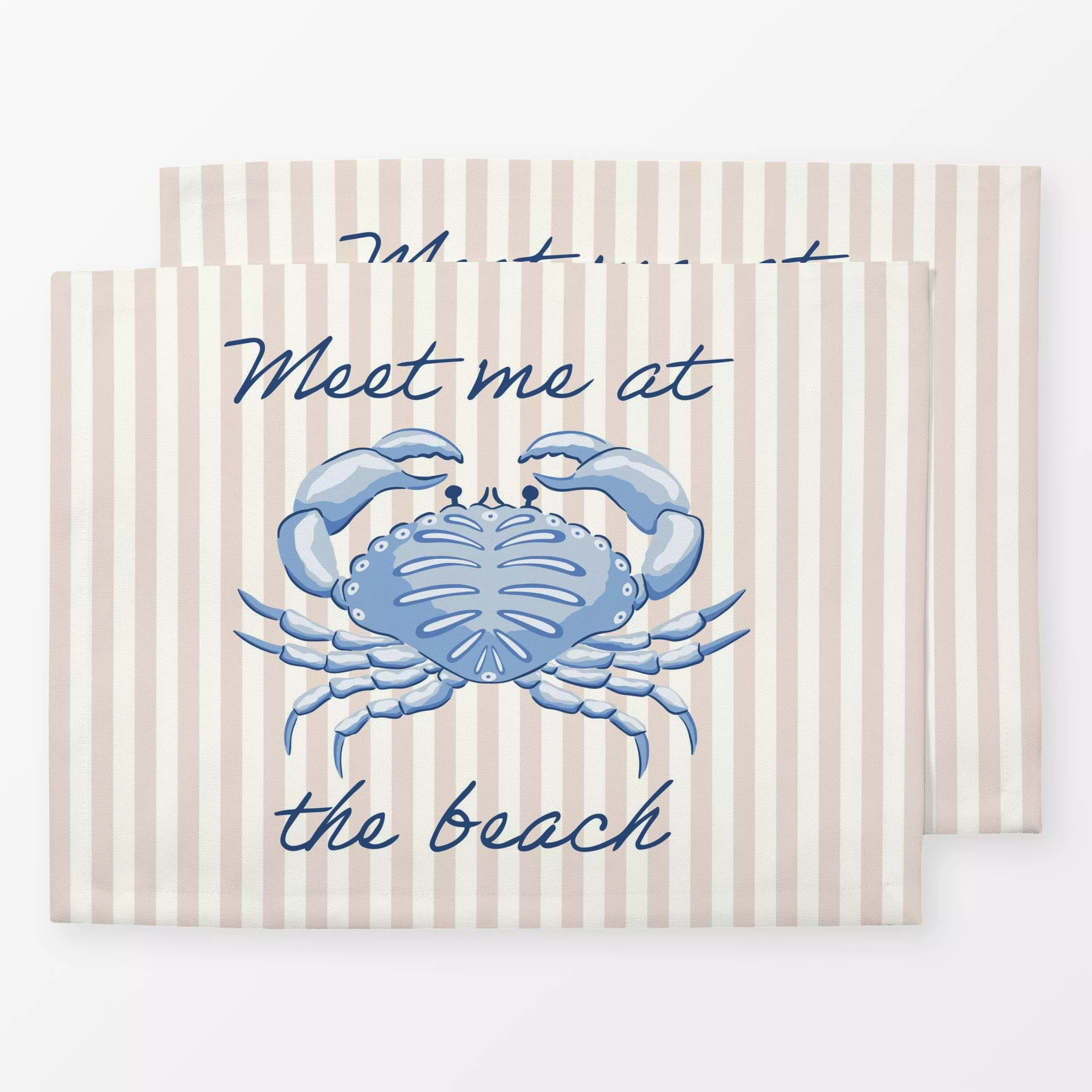 Tischset meet me at the beach, Spruch, Tiere, Sommer, von Vivian Hasenclever
