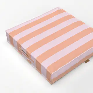Bodenkissen Rosa Pastel Streifen