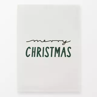 Geschirrtuch Merry Christmas Spruch grün