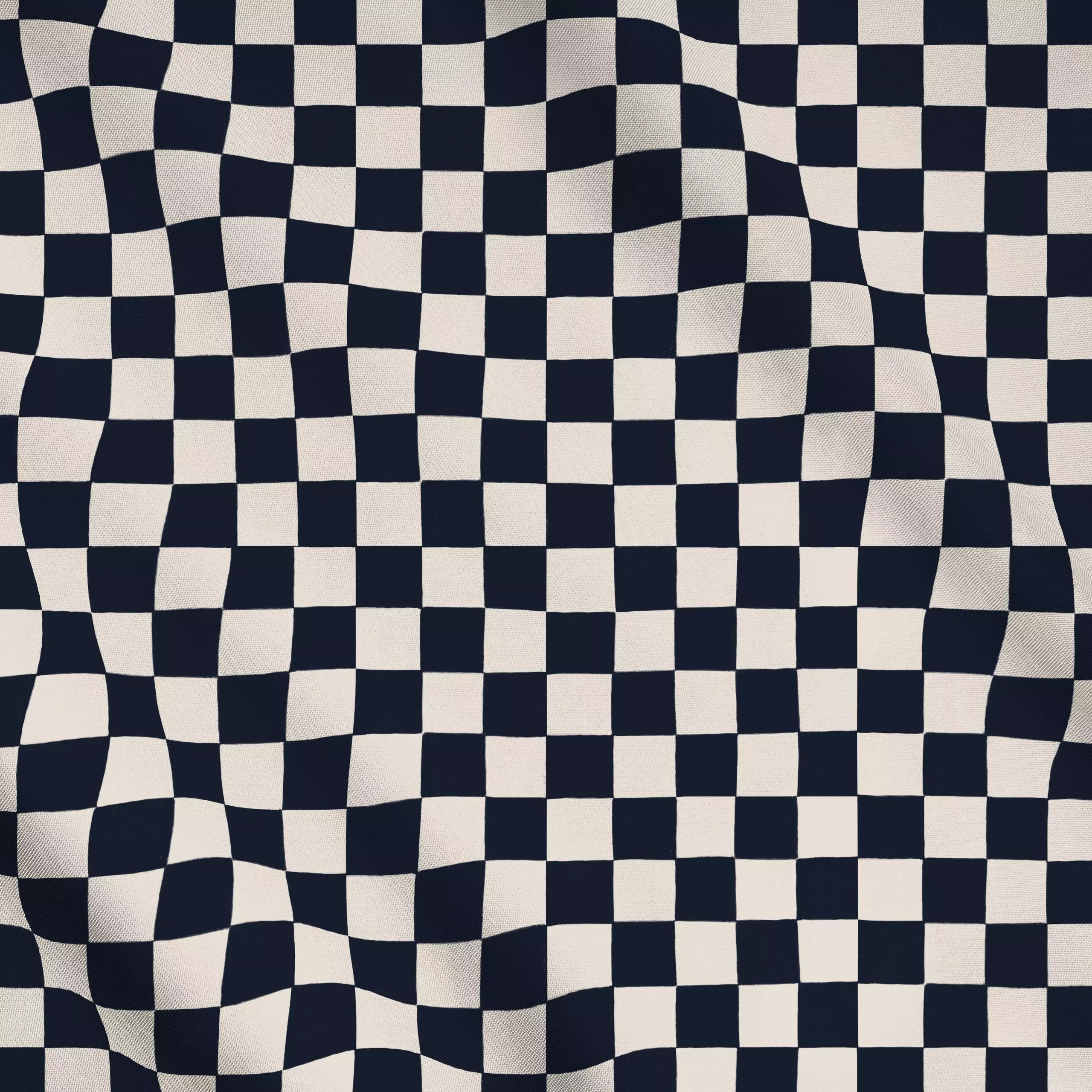 Meterware Schachbrettmuster Navy Beige - Symbole & Muster - von „Sophie Augustin Illustration"; Karo, kariert, Schachbrett, ...