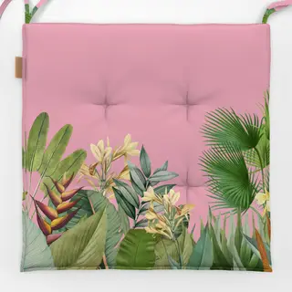 Sitzkissen Tropischer Dschungel pink