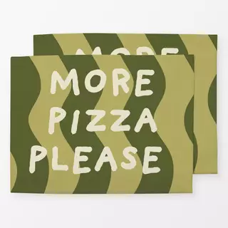 Tischset More Pizza Please Green