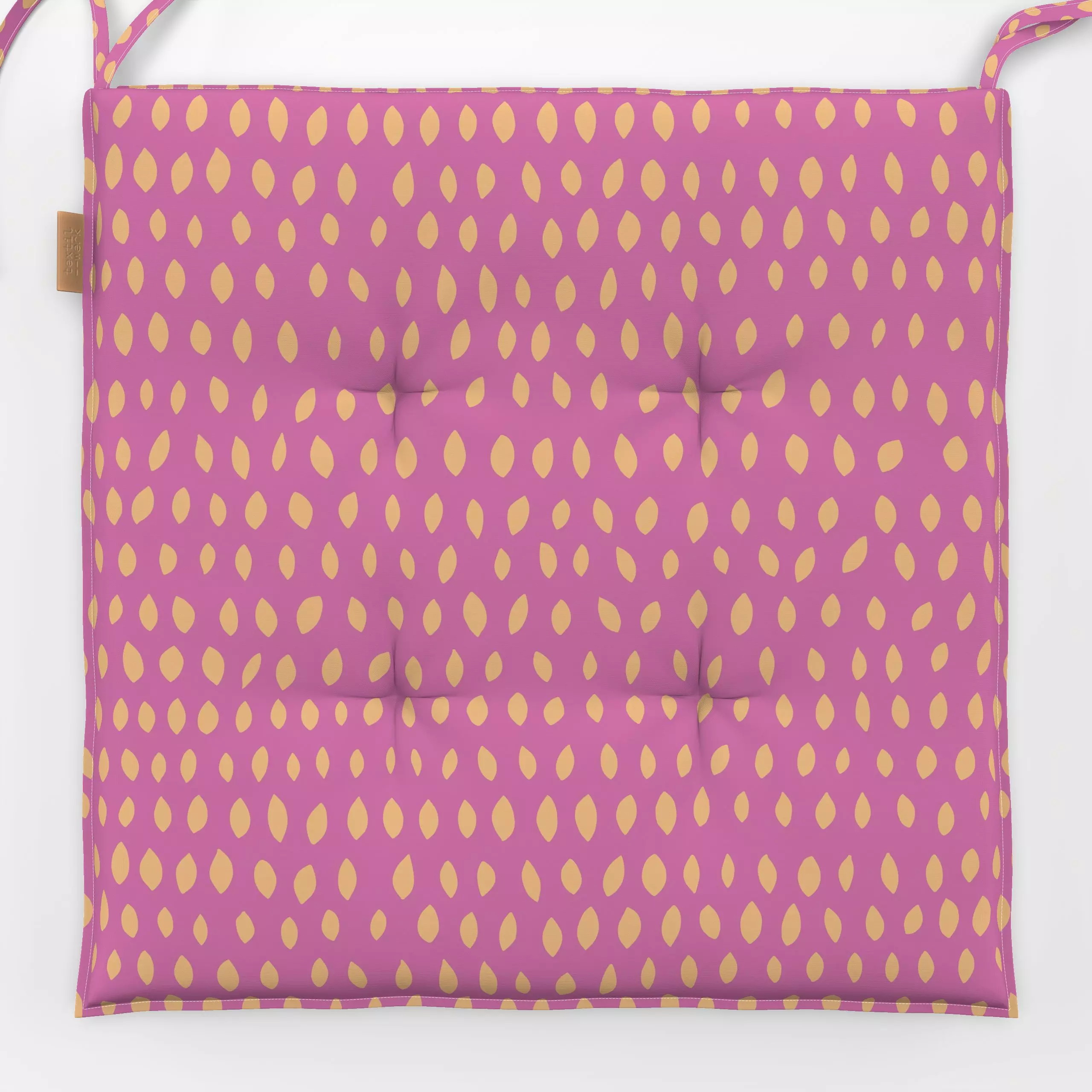 Sitzkissen Sonnenblumenkerne pink - Symbole & Muster - von „Julia Schumacher"; allover, kleingemustert, Dots, Pfirsich, gest...