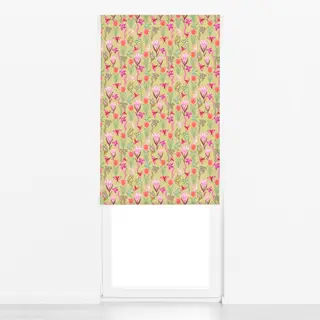 Raffrollo Blumenwiese Grün