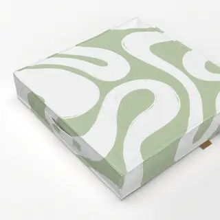 Bodenkissen Swirl green