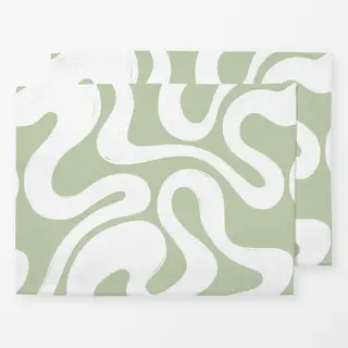 Tischset Swirl green