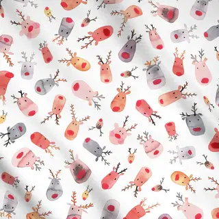 Meterware Weihnachten Rentier Niedlich