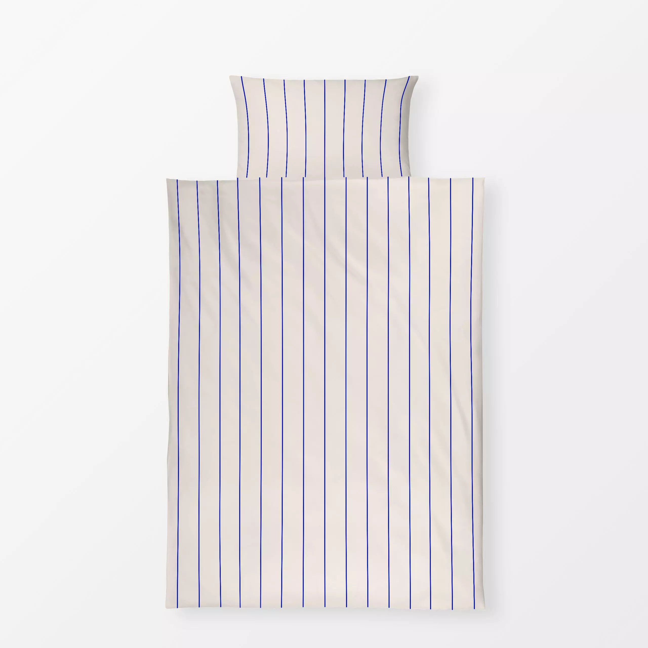 Bettwäsche Streifen Beige Blau - Symbole & Muster - von „Sophie Augustin Illustration"; Muster, Streifen, gestreift, Streife...