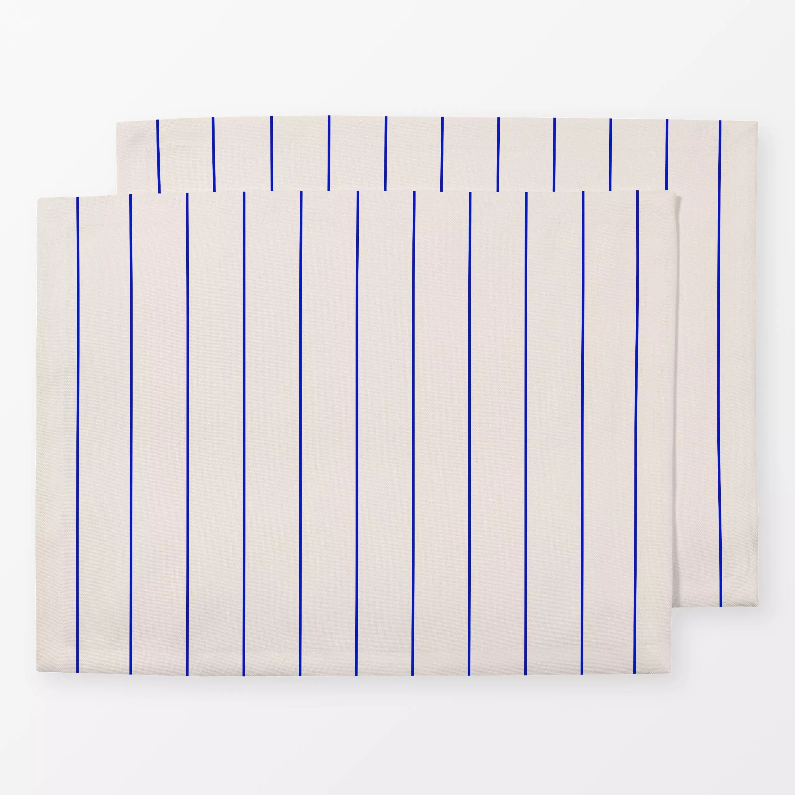 Tischset Streifen Beige Blau, gemustert, von Sophie Augustin Illustration