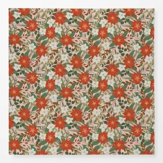 Tischdecke Weihnachtsblumen Rosa