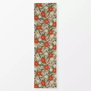 Tischläufer Weihnachtsblumen Rosa