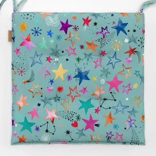 Sitzkissen Sterne Weihnachten Winter Blau