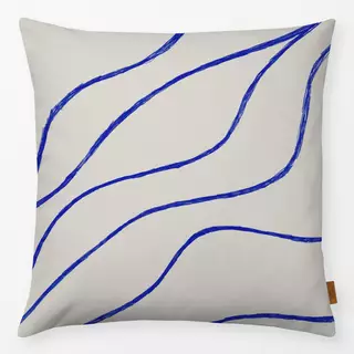 Kissen Vibrant Summer - Linien blau