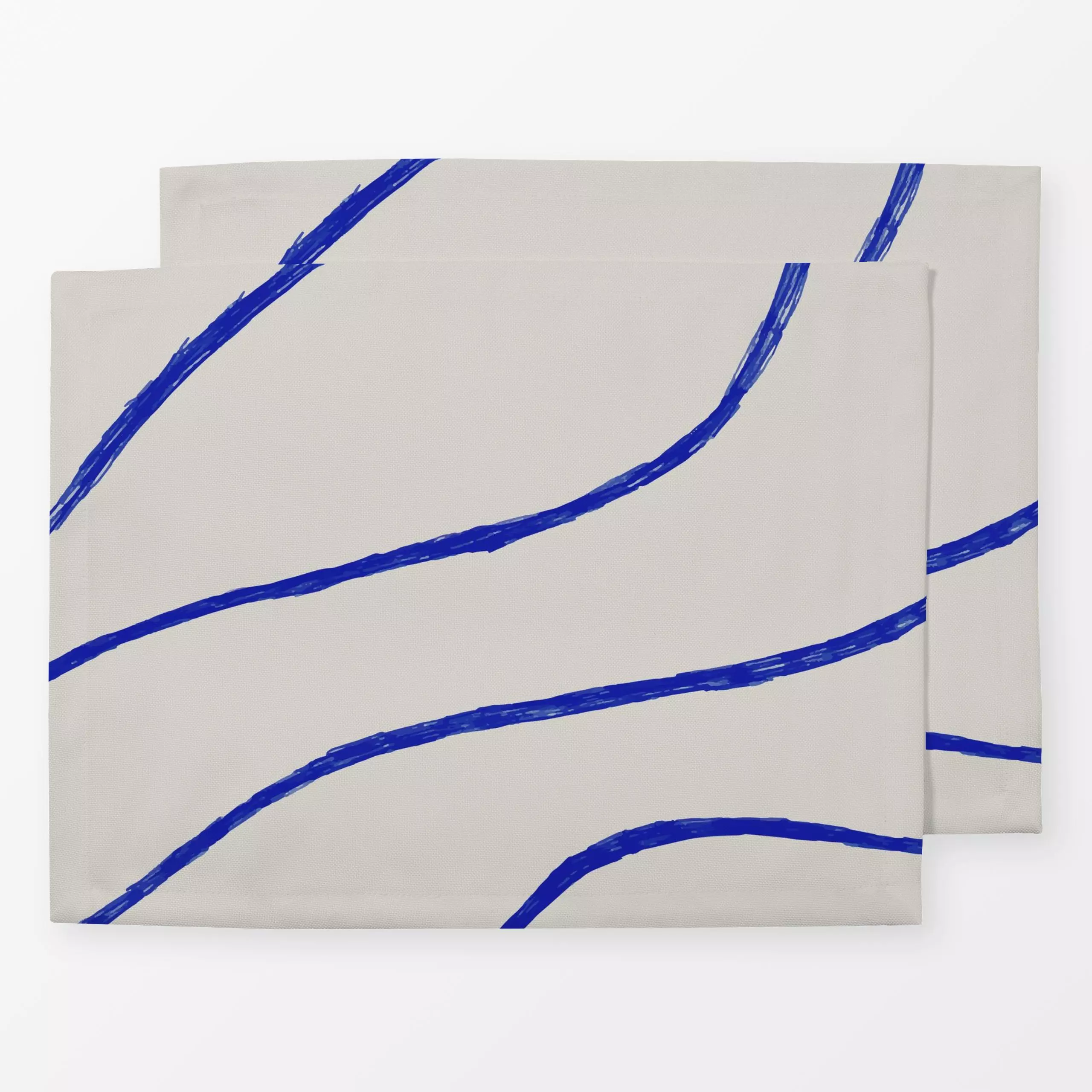 Tischset Vibrant Summer - Linien blau, gemustert, Sommer, von Carolin Vonhoff