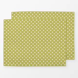 Tischset Punkte Polkadot Beige Hellgrün
